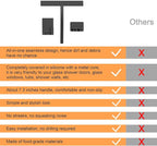 Squeegee, Matte Black 9 inch, Streak Free Cleaning, Shower Squeegee for Glass Doors, Bathroom, Shower Doors, Mirrors, Tiles and Car Windows,Silicone Squeegees,Shower Cleaner with 2 Hooks.