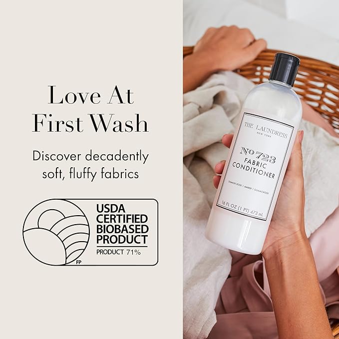 The Laundress No. 723 Fabric Conditioner, Soften Fabrics, Reduces Static, Liquid Fabric Softener, No. 723 Scent, 16 oz.