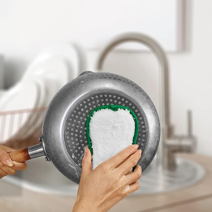 Kitchen Dish Sponge Scrubber Non Scratch, Dishcloth No Odor Reusable Washable Multipurpose Scrub Pads Sponges Heavy Duty for Dawn Dish Soap Cleaning of Sink Pans