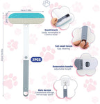 2 Pcs Multifunctional 4-in-1 Pet Hair Remover Brush & Window Screen Cleaner, Reusable Lint Brush with Long Handle，Pet Hair Removal for Furniture, Couch, Carpet, Clothes, Car Interior Cleaning