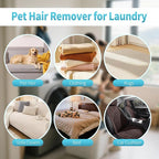 Pet Hair Remover for Laundry - 12Pcs Spring-Coil Nylon Balls – Proven 99% Hair Removal, Reusable Lint Catcher for Washer/Dryer – Dog Cat Fur Remover