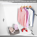 Tandefio Chrome Closet Rod 92 Inch with Oval Closet Rod 6 End Supports for Laundry Room Hanging Clothes Waterproof Shower for Curtains(White)