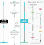 Uproot Cleaner Xtra Pet Hair Removal Tool: Reusable Carpet Rake with Telescopic 60" Handle - As Powerful as Uproot Cleaner Pro Pet Hair Remover, but Made for Carpets, Curtains - Don't Bend Don't Kneel