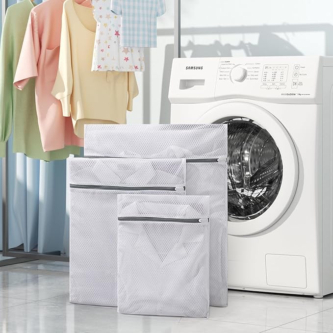 6 Pcs Mesh Laundry Bag Set - Breathable And Sturdy Zipper - Ideal For Underwear, Clothing, Shoes, Socks, And Travel