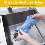 Zubebe 6 Pcs Duster Refill Reusable Fleece Duster Refills Feather Flat Dusters Multi Surface Washable Cleaning Pads Tools for Home, Blinds, Car, Pet, Furniture, Fans (SkyBlue,Yellow,White)