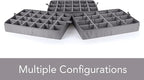 Covermates Keepsakes - Adjustable Zip-Top Storage Box - Configurable FlexGrid Compartments - Heavy Duty Polyester- Reinforced Handles - Stackable Design - Indoor Storage, Grey Heather