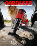 Cordless Vacuum Cleaner for Milwaukee Battery, 5 in 1 Lightweight Electric Handheld Vacuum with 3 x HEPA Filter, 20KPA Powerful Suction, 200W Brushless Motor for Carpet,Sofa,Car (Battery Not Included)