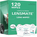 Lensmate 120 Count Lens Wipes for Eyeglasses, Pre-Moistened & Individually Wrapped Eyeglass Wipes, Lens Cleaning Wipes for Eyeglasses, Sunglasses, Goggles and Camera Lens