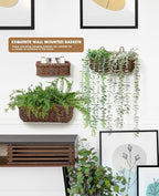 AceList Wall Hanging Basket, Boho Style Hand-Woven Hanging Storage Baskets - Set of 3, Ideal for Boho Room Decor, Kitchen, Garden, and Living Room(Brown)