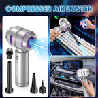 Car Vacuum Portable Cordless 20000pa High Power 4-in-1 Handheld Vacuum Cordless Rechargeable, Portable Vacuum with 3 Reusable Filter, Small Vacuums for Car Home Office & Pet(Silver Purple)