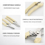 Pruning Shears,Ahoooot 2Pcs Pruning Shears for Gardening,Professional Garden Shears for Flowers, Bonsai and Fruits Picking (1pc Straight & 1pc Curved)