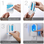Indoor Fruit Fly & Gnat Traps Plug-in - UV/Blue Light Insect Trap with 2 Devices+6 Refills, Safe & Odorless Flying Insect Catcher for House/Kitchen/Office - Get Rid of Mosquitoes, Moths, Gnats