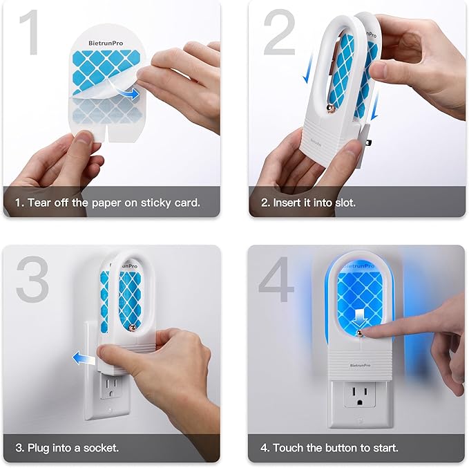 Fruit Fly Traps/Gnat Traps for Indoors, UV＆Blue Light Plug-in Gnats Killer Bug Trap, NAT Killer, Flying Insect Catcher Trap for Fruit Flies, Moths, Mosquitoes, Fungus, Get Rid of Gnat Infestation