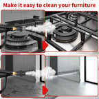 Handheld Pressurized Steam Cleaner,2500W Handheld High Temp Portable Cleaning Machine, Cleaning for Couch, Auto, Floor and More (Red1)