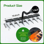 2025 Iron Weeding Rake 2.0, Iron Rake for Gardening and Weedings, Heavy Duty Gardening Hand Weed Puller Tools, 8 Teeth Carbon Steel Garden Weedings Rakes for Lawn Care