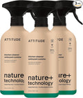 ATTITUDE Kitchen Cleaner Spray, EWG Verified, Degreaser Spray to Cut Grease & Grime, Plant-Based & Vegan, Lavender & Rosemary, 26 Fl Oz (Pack of 3)