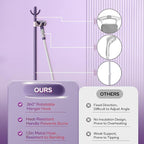 Newbealer Standing Garment Steamer - 1500W Full-Size Vertical Clothes Steamer with Foot Pedal, 57.5oz (1.7L) Large Water Tank, 45s Fast Heat-Up, 50-Min Powerful Steaming, Auto-Off (Purple)