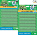 Green Gobbler Drain Cleaner & Deodorizer FRESH SCENT Sticks for Toilet Tanks, Sinks, Bathtub Drains, Washing Machine Drains and Garbage Disposals - 24 Pieces