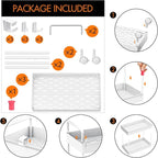 Ronlap 3 Tier Slim Rolling Storage Cart with Wheels Plastic Utility Cart Organizer for Snack Craft Art Postpartum Baby Diaper Nail Makeup in Bathroom Laundry Room Kitchen Bedside Narrow Space, White