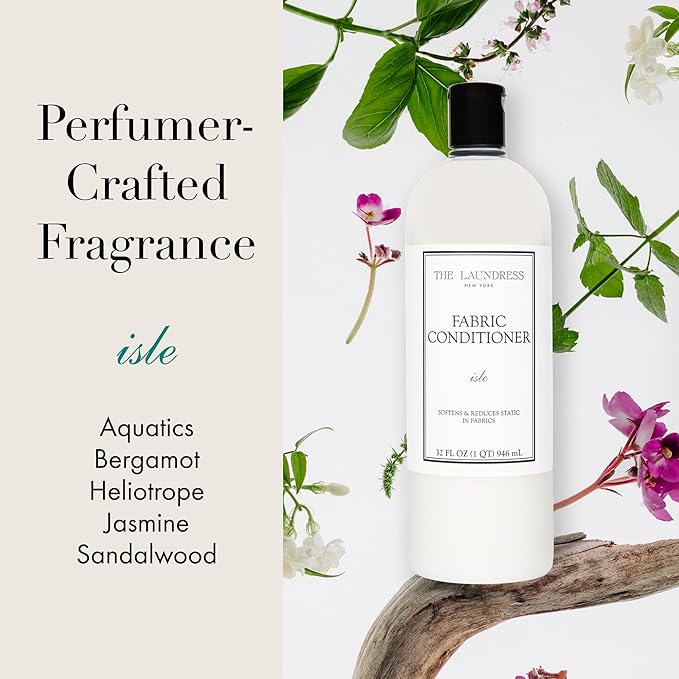 The Laundress Isle Fabric Conditioner, Soften Fabrics, Reduces Static, Concentrated Fabric Softener Liquid, Isle Scent, 32 Fl Oz