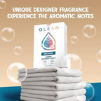 QLEAN Laundry Detergent Sheets (Travel Size 10 Loads) – Travel Laundry Detergent Sheets for Sensitive Skin, Unscented Fragrance Free Eco-Friendly Laundry Soap, HE & Standard Washer Safe, Stain Remover