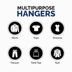 Closetselect Plastic Hangers 50 Pack - Space Saving Clothes Hangers, Made in USA, Durable & Strong Plastic Shirt & Coat Hanger with Notches & Shoulder Grooves, Non-Slip Clothing Hangers | Carpet Green