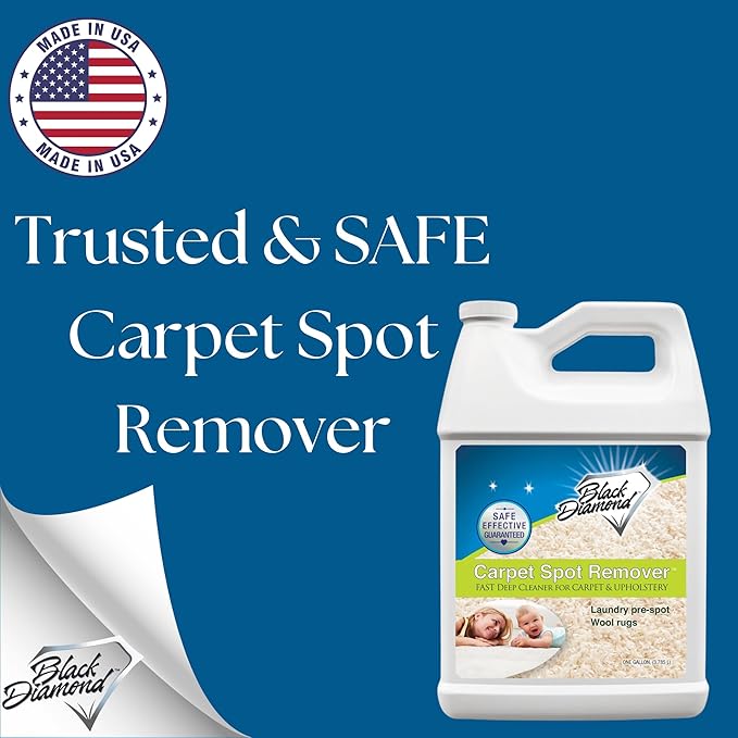 Black Diamond Stoneworks Carpet & Upholstery Cleaner: This Fast Acting Deep Cleaning Spot & Stain Remover Spray Also Works Great on Rugs, Couches and Car Seats. (1-Gallon)