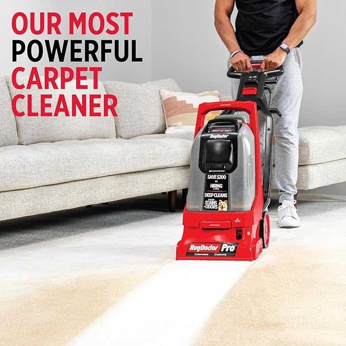 Rug Doctor Pro Deep Commercial Carpet Cleaning Machine, Oxy Bundle, Includes 48 oz. Oxy Cleaning Solution and 22 oz. Professional Oxy Spot & Pre-Treat Cleaner
