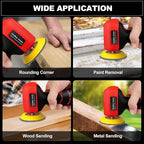 16.8V Cordless Electric Sander with 36PCS Sandpapers, 3500 RPM, 3.0Ah Battery, Lightweight & Compact Design for Wood, Metal, Paint Removal, and DIY Projects