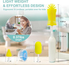 Handheld Electric Spin Cleaning Brush for Baby Bottle, Kitchen, Water Cup with Power Silicone Head,Straw Cleaner Brush, Upgraded 2024 Kitchen Gadgets. Multifunctional Automatic Cordless Hand Scrubber