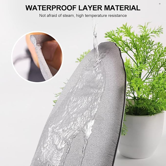 3PCS Garment Steamer Ironing Gloves, Waterproof Care Anti Steam Mitt with Finger Loop, Heat Resistant Protective Gloves Iron Board for Clothes Steamers (Pointy)