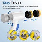 Electric Spin Scrubber 2 in 1 Scrubber Brush & Cleaning Spray with No-Rinse Formula Cleaner IPX7 Full Body Waterproof Bathroom Cleaning Brush With 6 Brush Heads for Kitchen,Bathroom, Grill，Tile