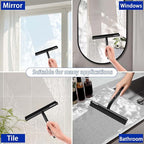 All-Purpose Shower Squeegee for Glass Doors, Silicone Squeegee for Bathroom, Shower Doors, Mirrors, Tiles