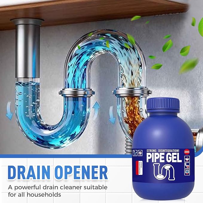 Strength Drain Cleaner, 2025 New Professional Drain Opener for Kitchen Sink, Powerful Clog Remover for Bathroom Shower, Durable Pipe Cleaning Agent for Household Use (3Pcs)