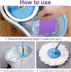 Floor Cleaning Tablets Sheets, Method Hardwood Floor Cleaner and Polish Pack of 300, Concentrate Mild Scent For RV Wall Tiles, Hardwood, Laminate Floor, Purple