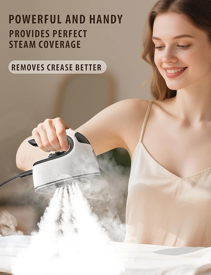 Sundu Small Iron for Clothes with Steam,Travel Iron Portable Non-Stick Soleplate Steamer for Quilting & Sewing,300 Microsteam Holes,90ml Water Tank,Lockable Safety Base