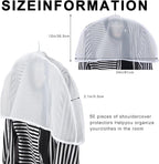 50pcs Clothes Protectors For Hanging Clothes，Suit Covers For Closet，Dust Covers For Hanging Clothes，Garment Covers For Hanging Clothes，Hanger Covers To Keep Dust Off Clothes，24''W X 12"H X 2''D