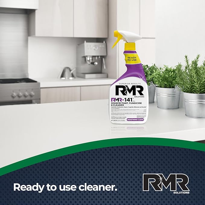 RMR-141 EPA Registered Mold and Mildew Killer, Eliminates Odors, Removes Mold, Mildew, Bacteria, and Viruses, 2-Pack of 32-Ounce Bottles