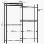 Golpart Over Washer and Dryer Shelves,Laundry Room Storage Organization Clothes Drying Rack,4 Tier Adjustable Height Wire Shelving with Wire Basket,Hanger Rod&Hook,Space Saving Shelf