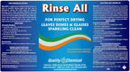 Quality Chemical Rinse All/Commercial Industrial Grade Rinse Aid/Dishwasher Rinse Aid Liquid, heat and cool dry Finish/Rinse Agent Dishwasher/Leave Dishes Spotless 128 oz (Pack of 2)