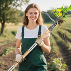 Weed Puller-Stand Up Weed Puller Tool,Adjustable 44-31.5" Bamboo Handle with Heavy Duty 4-Claw Cast Steel Head - Foot Step Design, No Bending Required - Garden & Yard Weeder