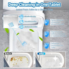 18 Pack Upgraded Toilet Bowl Tablets, 12 Pcs Triple Effect Toilet Bowl Tablets + 6 Pcs Tank Cleaner With Bleach, 2:1 Toilet Bowl Cleaners Drop In Tank For Deodorizing & Descaling(18 Pack)