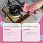 Kitchen Cleaner Spray, No-Scrub Cleaning Power, 7.5x4.7x17cm, Dirt Clean Spray, All Purpose Stain Removal, Efficient Grime Elimination, For Counter Cabinet Barbeque