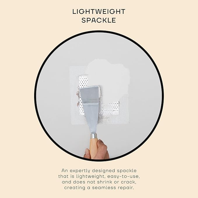 soto Small Hole Repair, White Spackle, 8 Ounces (No. 06 Gesso White) — High Strength Small Hole Filler for use on: Walls, Drywall, Ceiling, Furniture, Cabinets