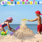 Long Beach Shovel Sand Spades Wood Handle, Sturdy Scoop Sandbox Toys for Kids Adults, Garden Backyard Planting Tools Kit for Digging, ABS Plastic Spade Beach Essential - Yellow Purple