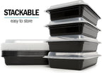 Igluu Meal Prep Containers Reusable (10 Pack) – Food Containers with Lids – Stackable, Microwave, Freezer & Dishwasher Safe – 28oz – 1 Compartment – BPA-Free