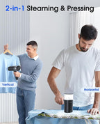 Handheld Steamer for Clothes, 1200W Foldable Travel Steamer, 20 Sec Preheat Garments Wrinkle Remover, 120V Portable Hand Iron with 150ml Water Tank, Clothes Steamer for Home Travel-Black