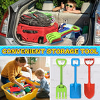 Jumbo Beach Shovels Rake Spade Toys Set for Kids, 16" Long Handle ABS Plastic Sand Scoop, 3 Pack Planting Summer Winter Travel Gift for Mud Sand Snow Digging, Backyard Gardening Tool Accessories
