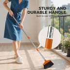 Handy Broom, Indoor/Outdoor Brooms, Duty Kitchen Broom, for Home Garage Kitchen Office Courtyard Lobby Patio Lawn Concrete (1, Orange)