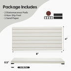 2 Pack Greige Bathroom Sink Vanity Trays, Diatomite Stone Kitchen Counter Caddy Dish Soap Dispenser Sponge Holder, Water Absorbing Mat Organizer for Plant,Cosmetic Bottle, Beige, 8"x3.8"